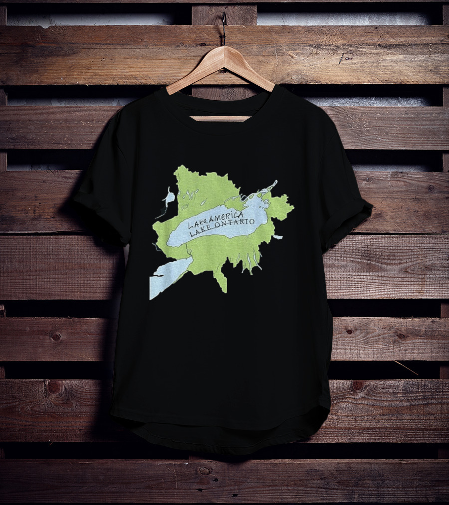 Lake America Lake Ontario Geography Humor Map T-Shirt