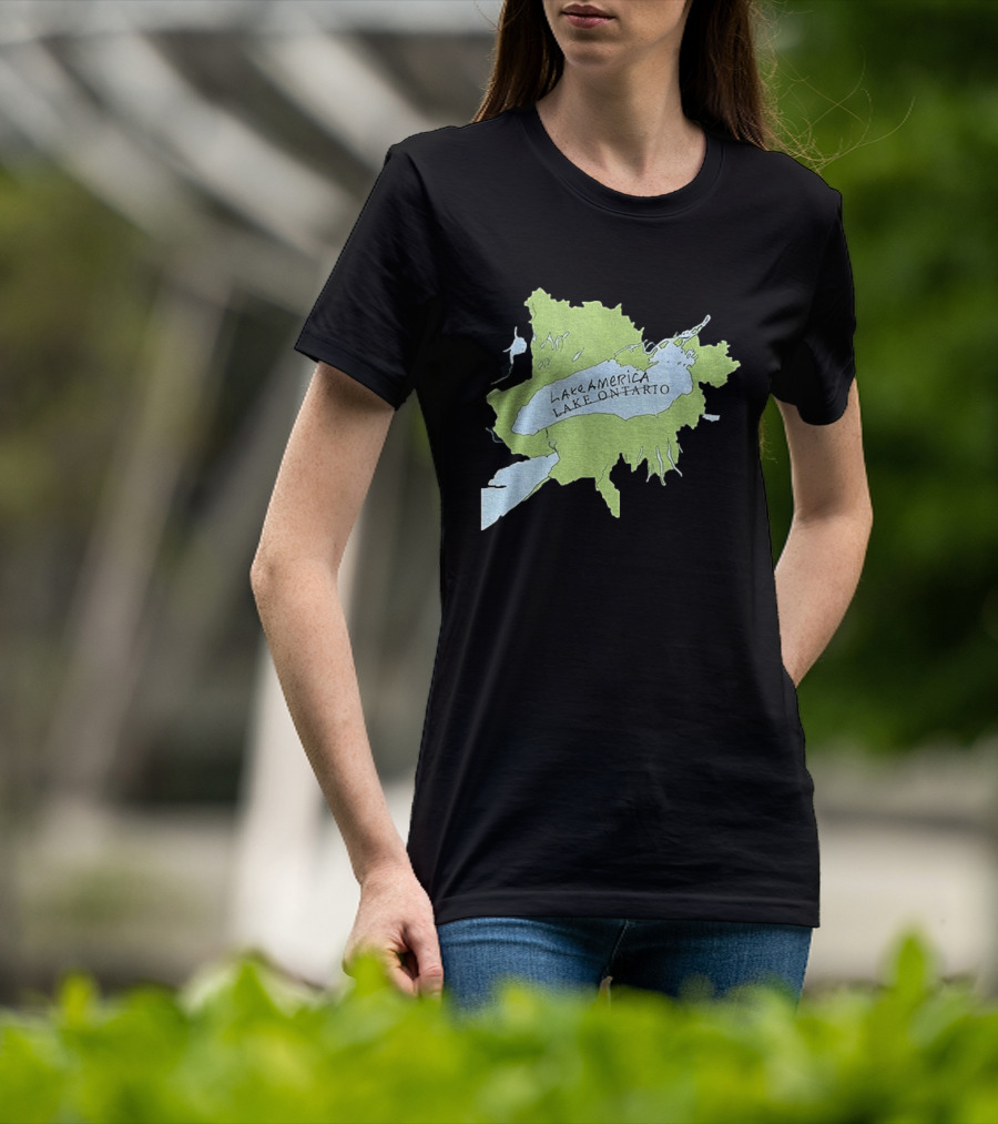 Lake America Lake Ontario Geography Humor Map T-Shirt