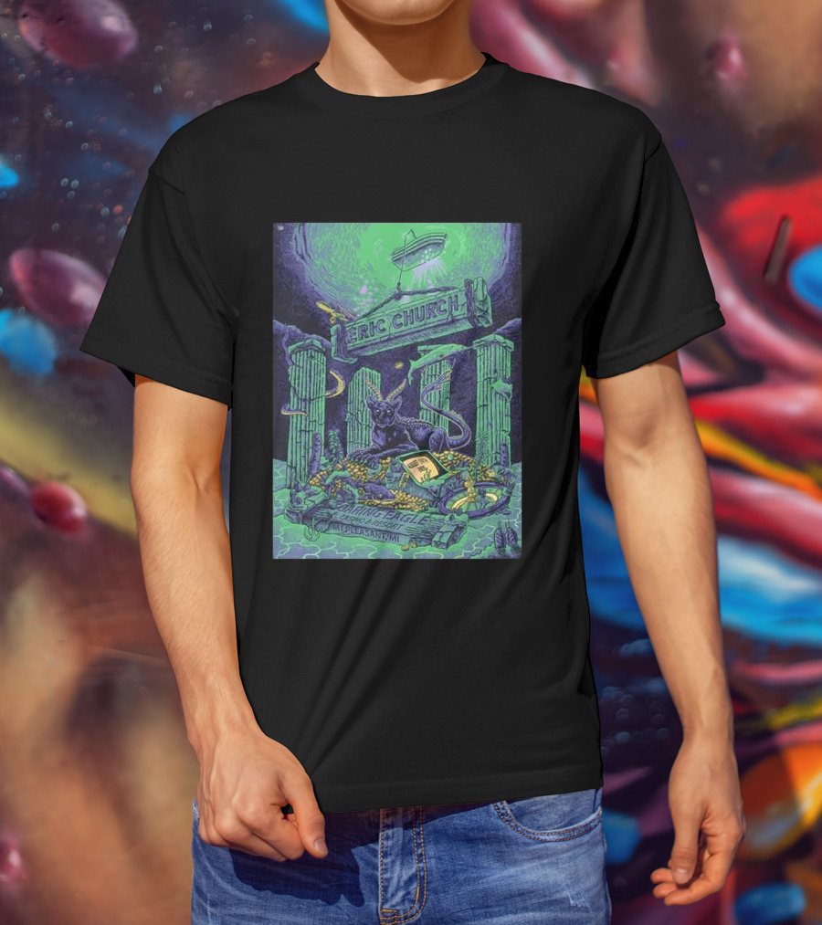 Eric Church Soaring Eagle Casino Resort 2026 Mt Pleasant MI August 14 Mythical Panther And Serpent T-Shirt
