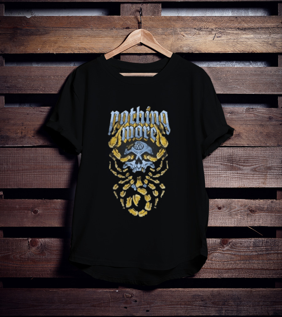 Nothing More Blue Skull Yellow Scorpion Claws Tail T-Shirt