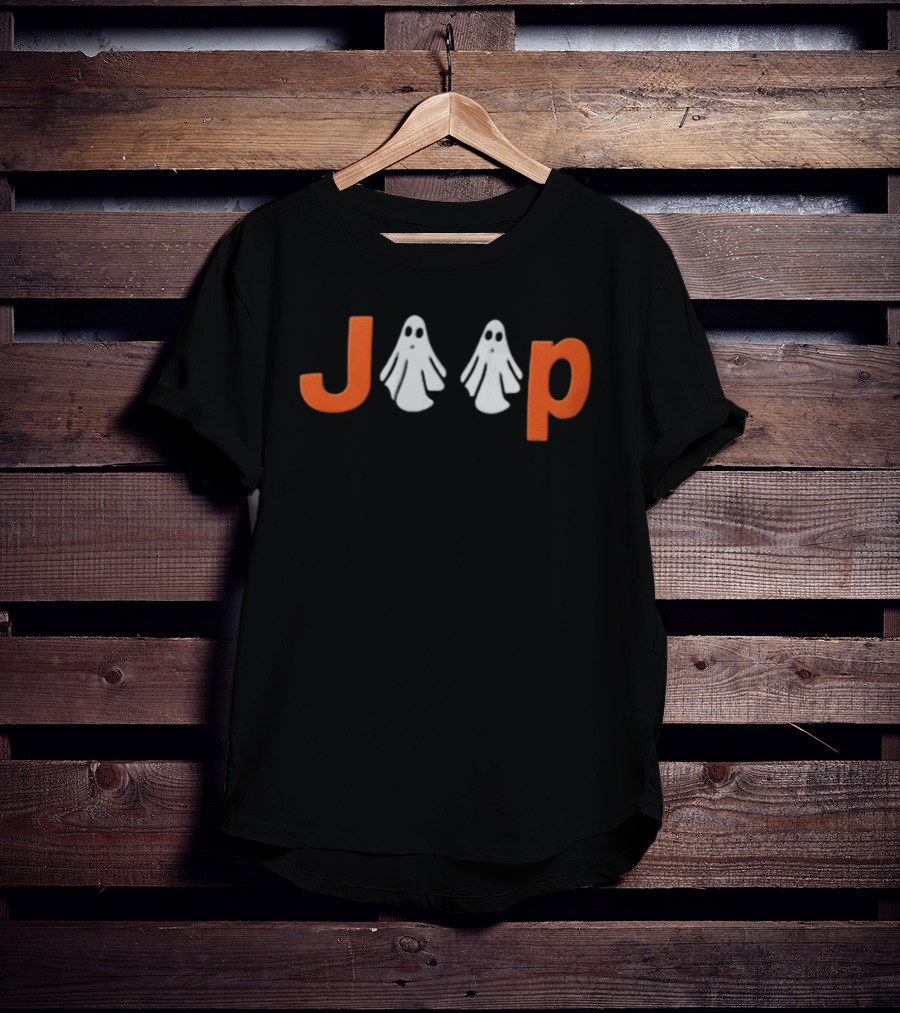 Jeep Ghost Halloween Spooky Theme Pumpkin T-Shirt