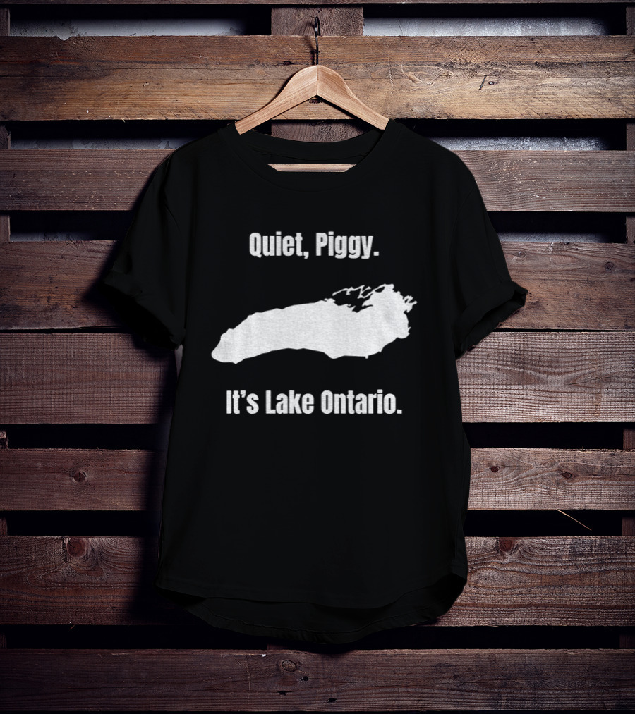 Quiet Piggy It's Lake Ontario Support Canada Map T-Shirt