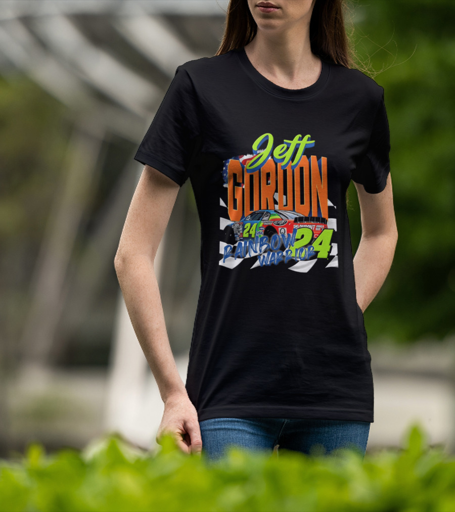 Jeff Gordon 24 Rainbow Warrior DuPont Chevrolet NASCAR Racing T-Shirt