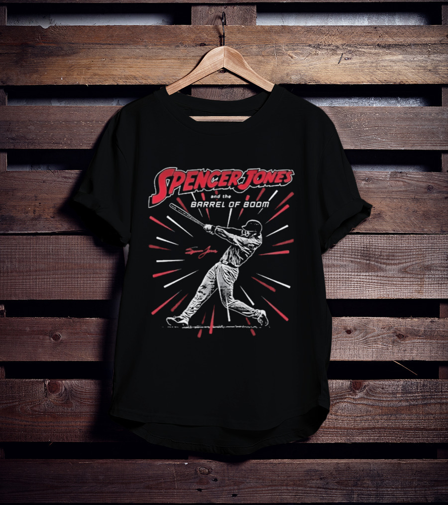 Spencer Jones And The Barrel Of Boom Baseball Player T-Shirt