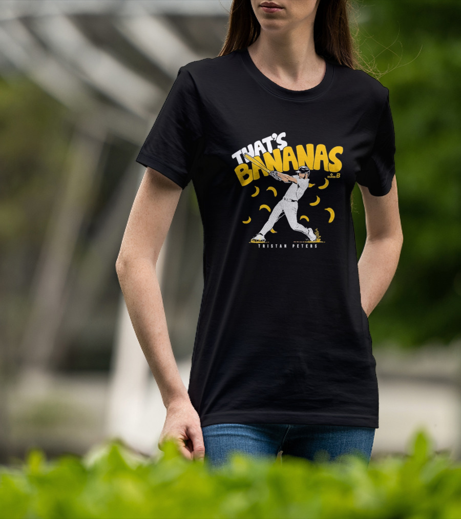 Tristan Peters That's Bananas Baseball Hitter With Bananas T-Shirt