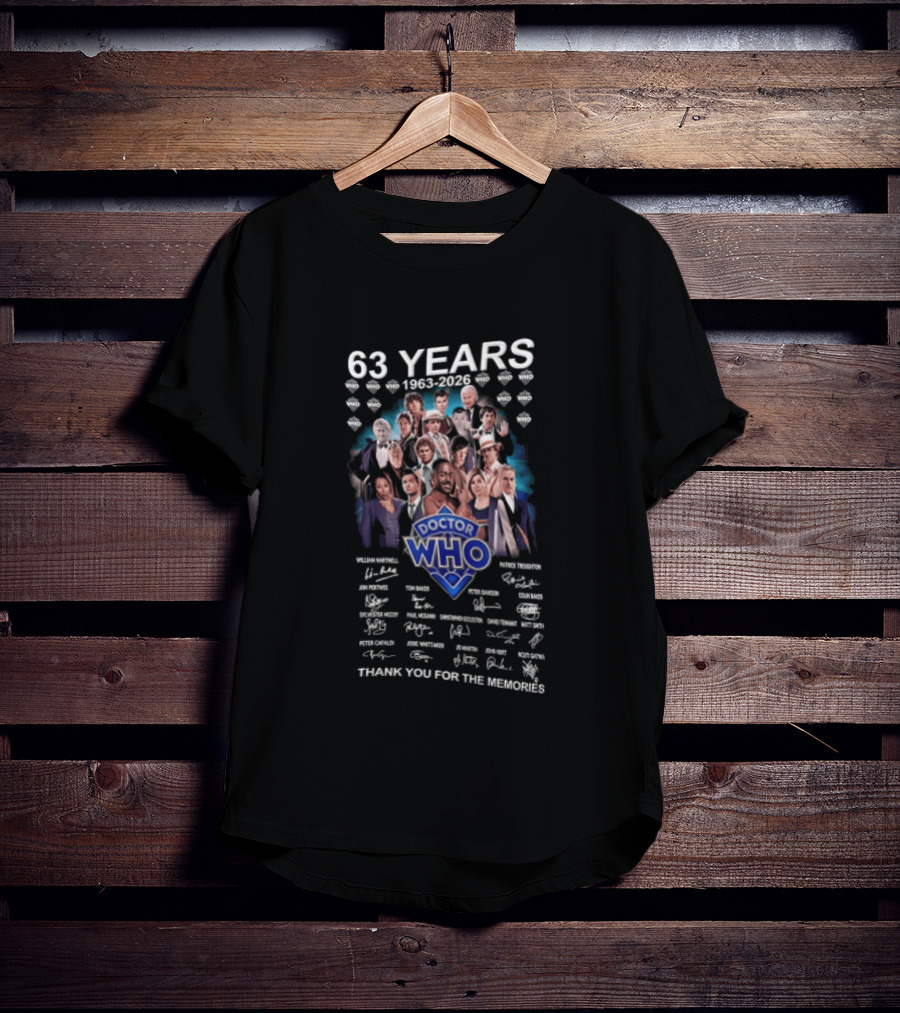 63 Years Doctor Who William Hartnell Patrick Troughton Thank You For The Memories T-Shirt