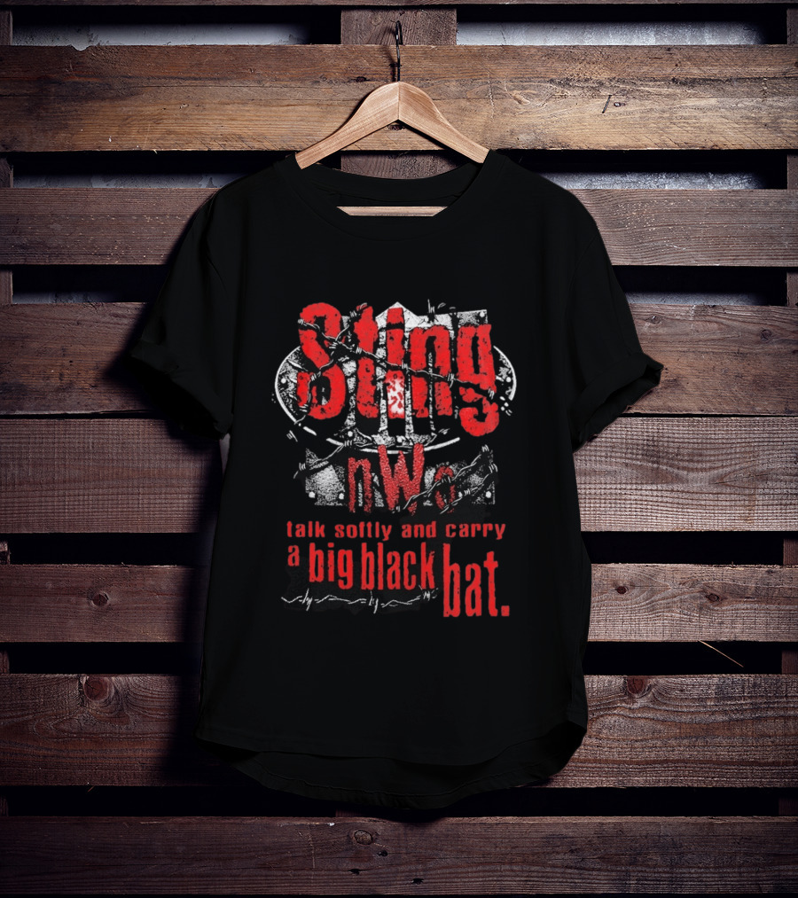 Sting NWo Talk Softly And Carry A Big Black Bat T-Shirt