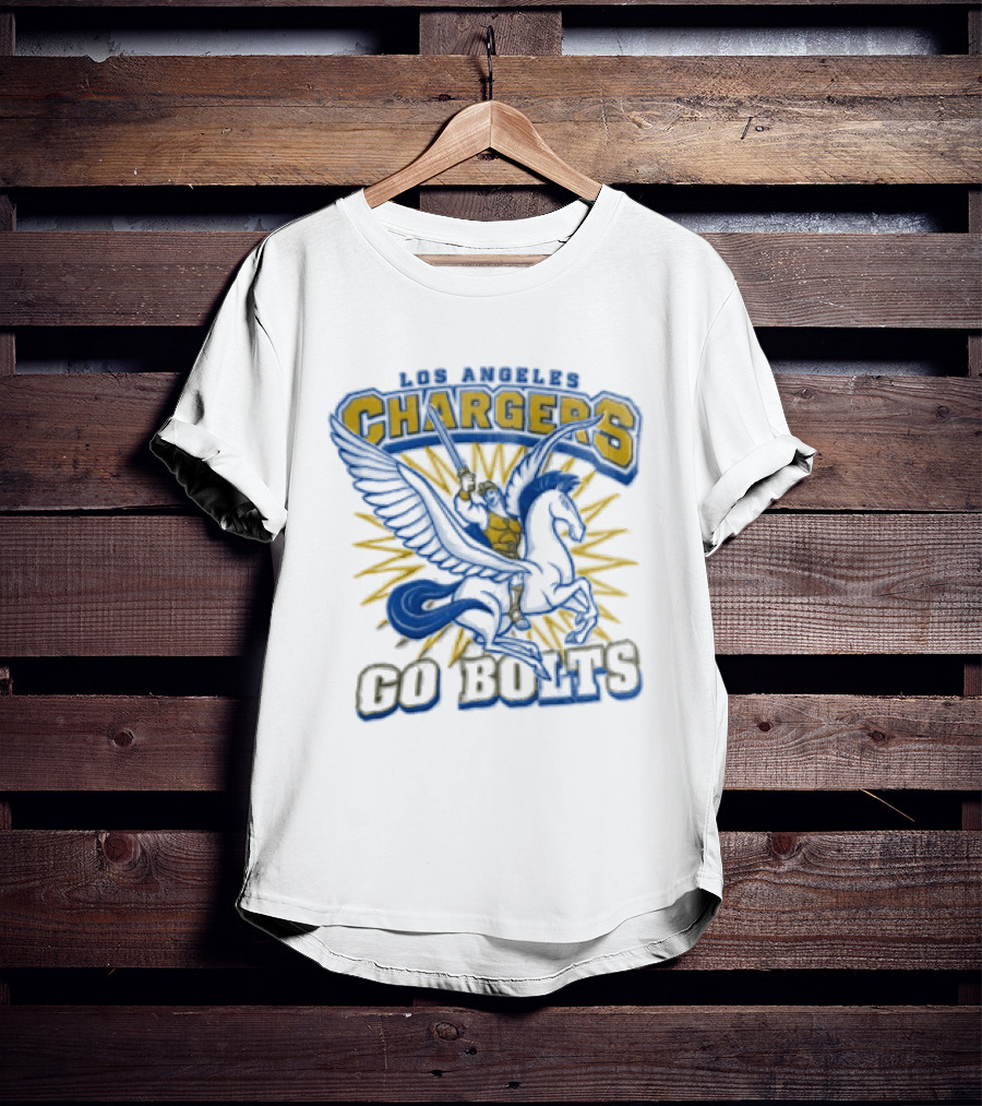 Los Angeles Chargers Pegasus Hercules Go Bolts T-Shirt