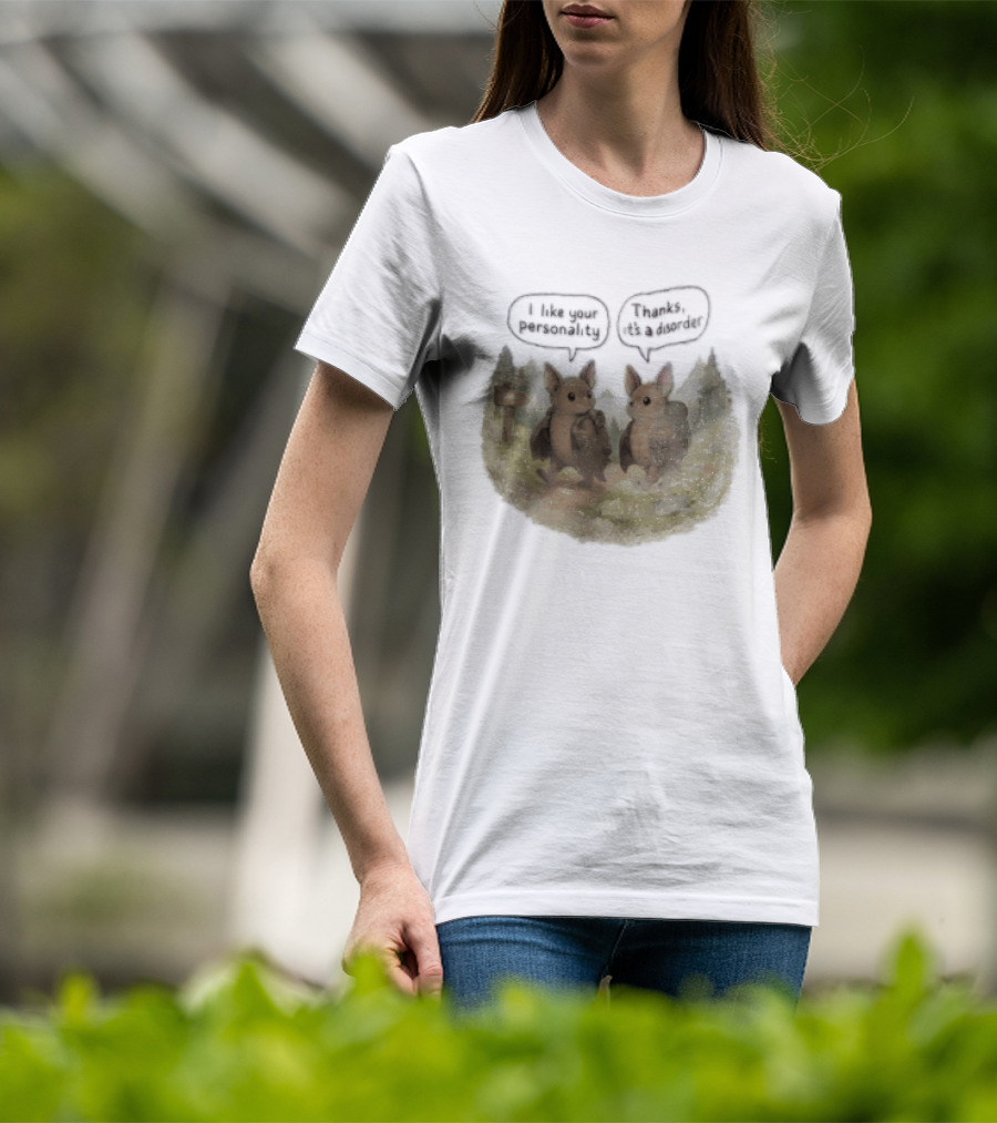 I Like Your Personality Thanks Its A Disorder Cute Bat Hiking Adventure T-Shirt