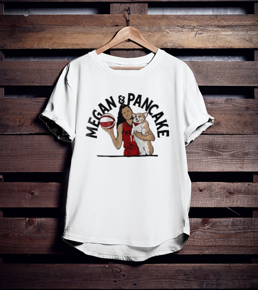 Megan And Pancake Basketball Player Holding Corgi Dog T-Shirt