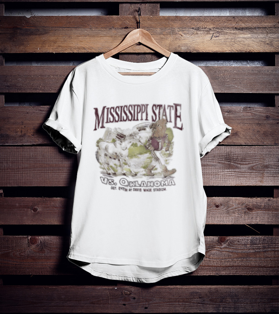 Mississippi State Vs Oklahoma Oct 24Th Davis Wade Stadium Vintage Spirit T-Shirt