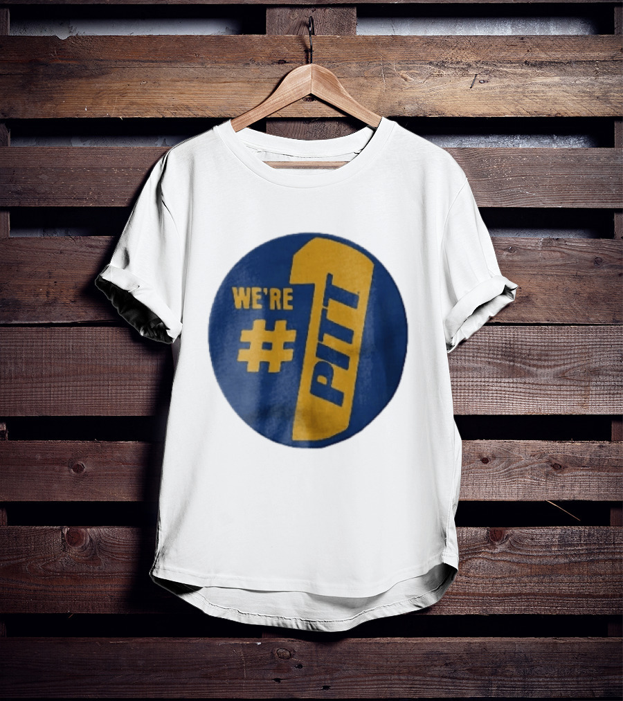 Pittsburgh Panthers Were Number 1 Pitt NCAA Yellow Blue T-Shirt