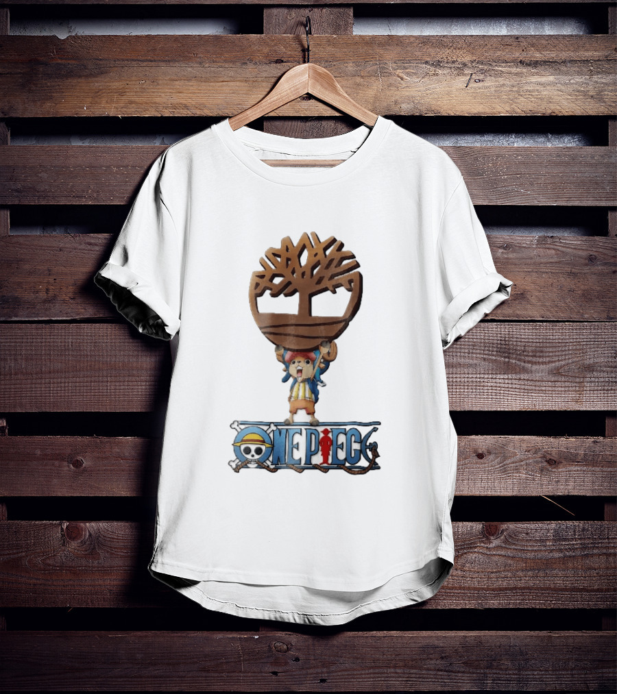 Timberland One Piece Reindeer Chopper Holding Wooden Tree T-Shirt
