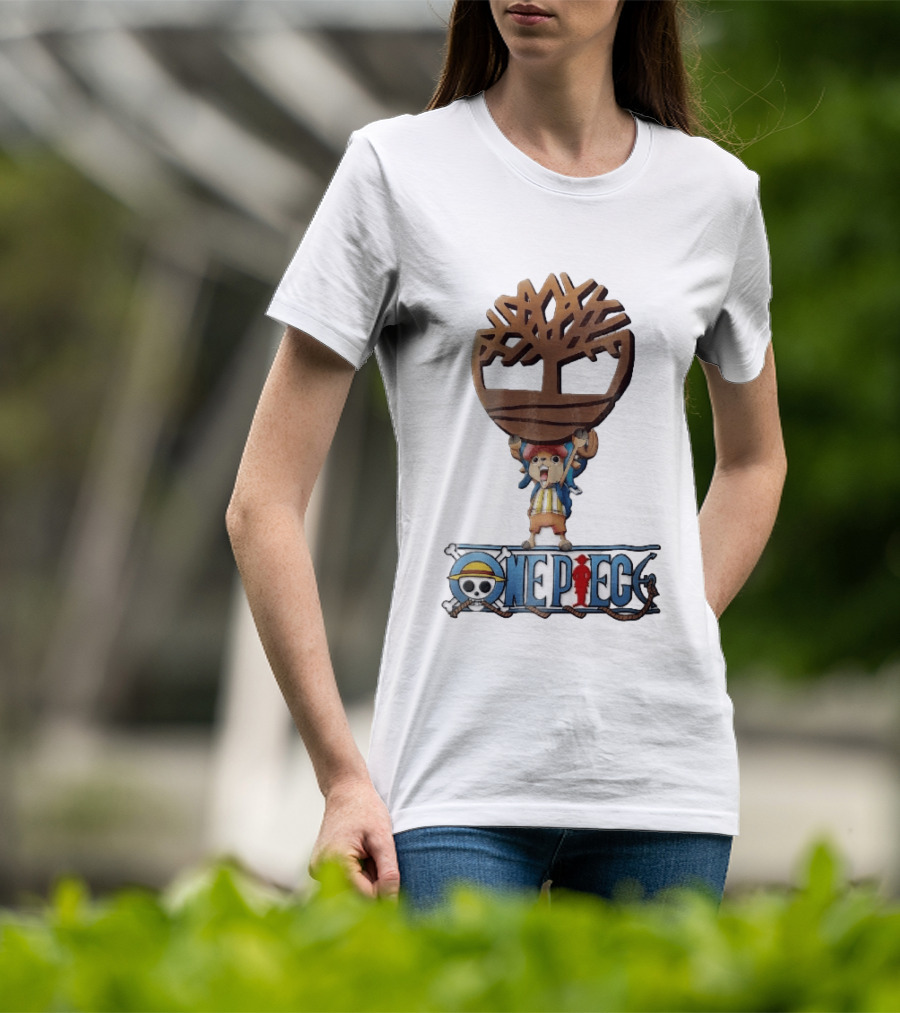 Timberland One Piece Reindeer Chopper Holding Wooden Tree T-Shirt