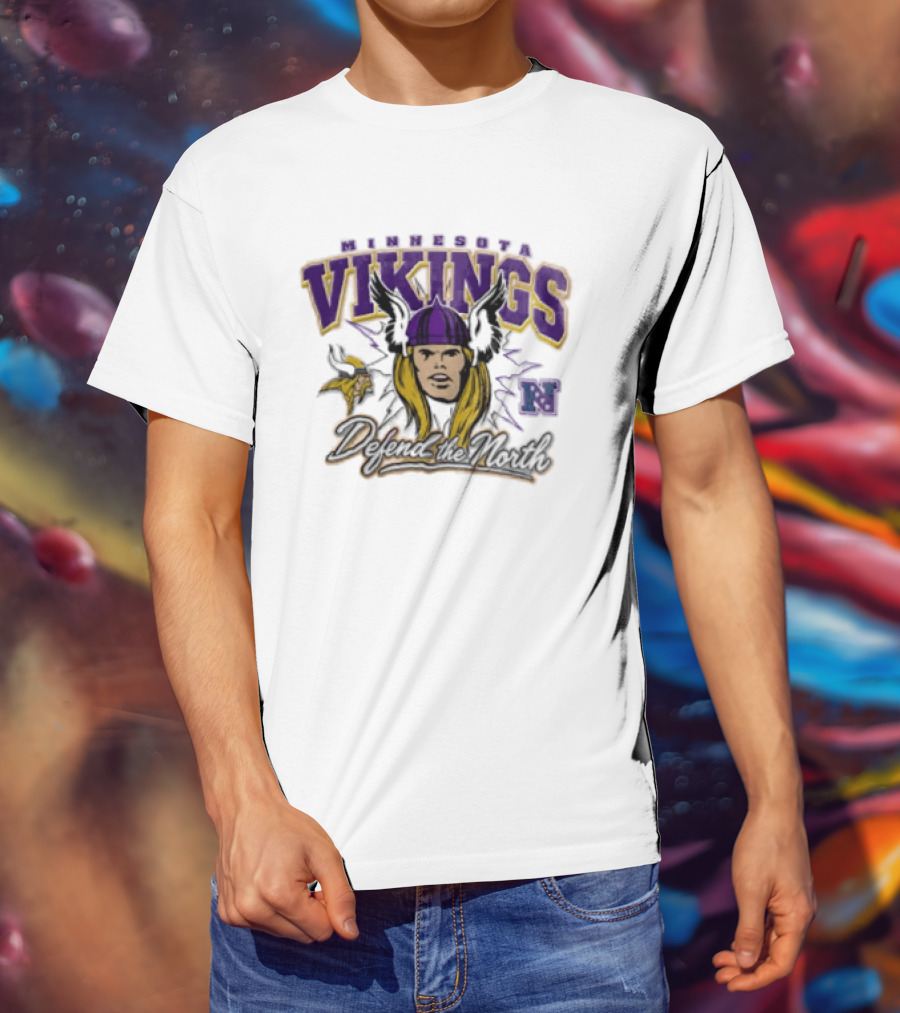 Minnesota Vikings Thor Defend The North Fan Gear T-Shirt