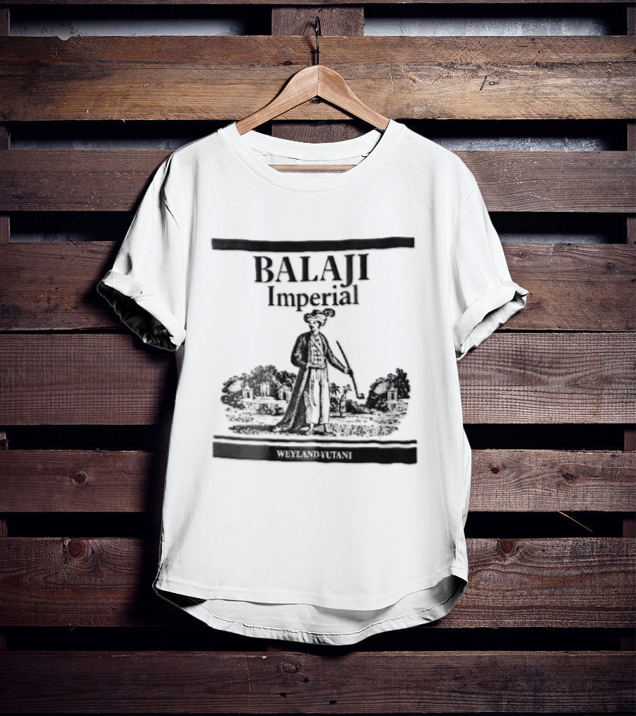 Balaji Imperial Nobleman Engraving With Pipe And Garden T-Shirt