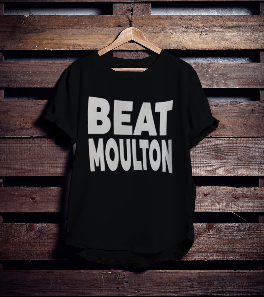 Beat Moulton White Block Lettering T-Shirt