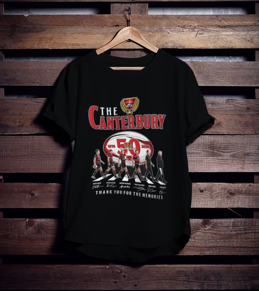 The Canterbury 50 Years 1973 2023 Thank You For The Memories Rugby Legends T-Shirt