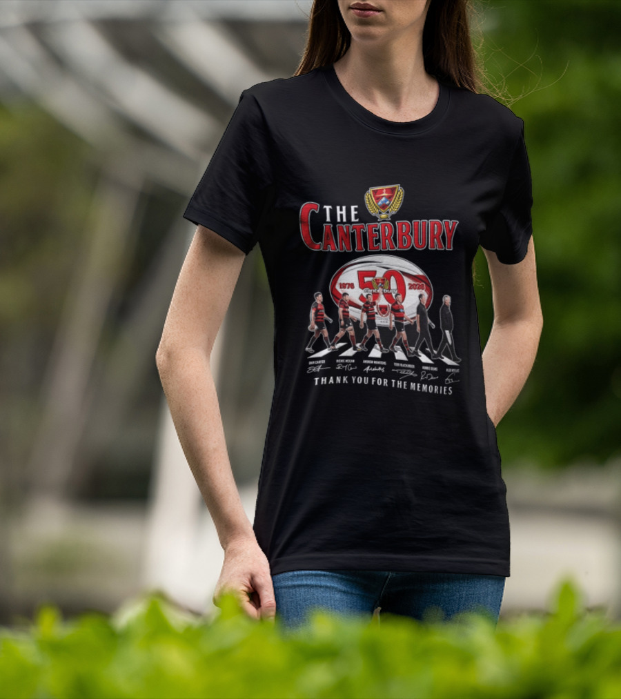 The Canterbury 50 Years 1973 2023 Thank You For The Memories Rugby Legends T-Shirt