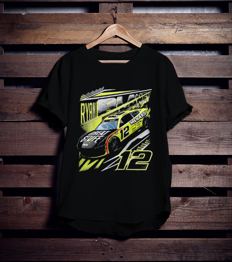 Ryan Blaney Number 12 Menards Great Stuff NASCAR Team Penske T-Shirt