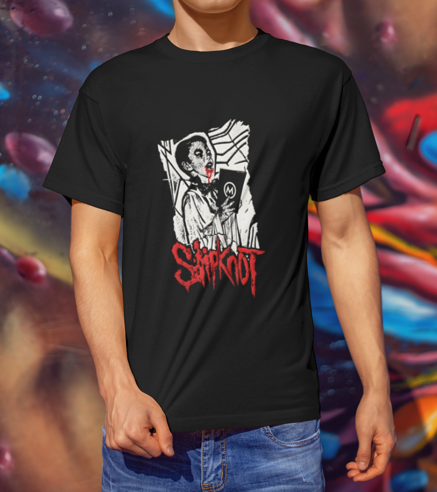 Slipknot Bloody Vampire Choir Horror Holding M Book T-Shirt