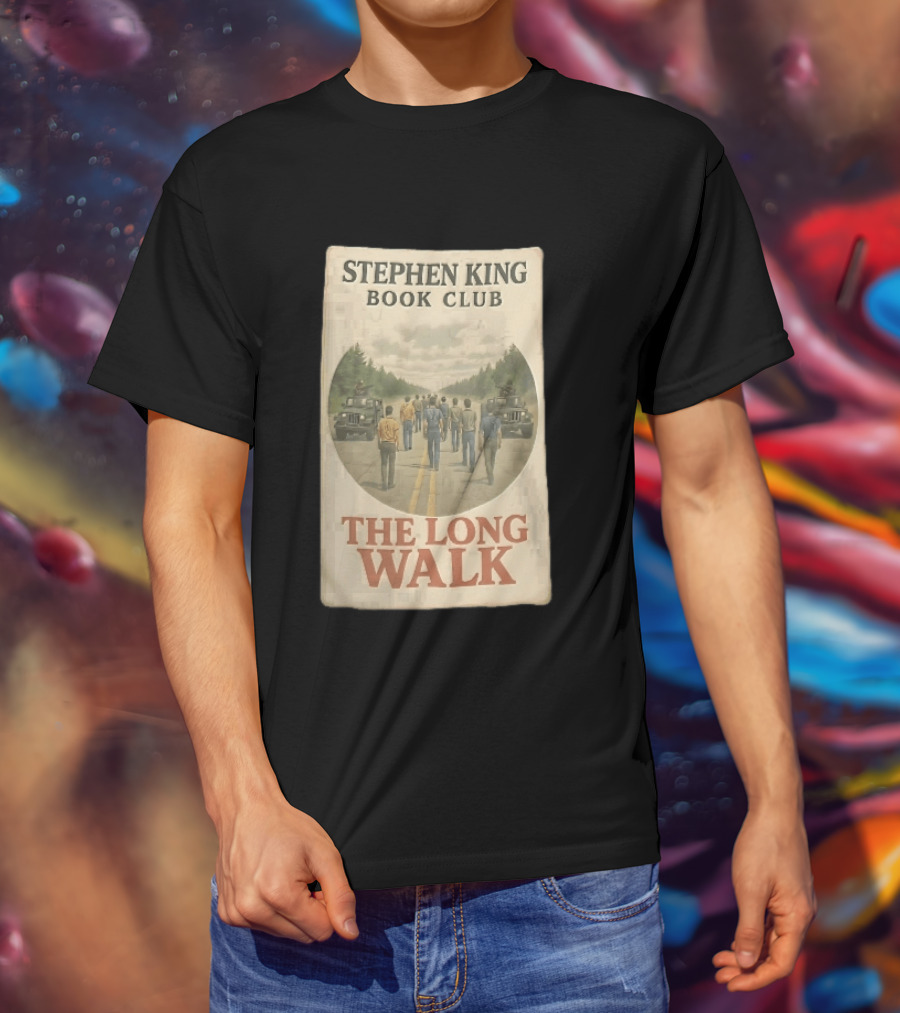Stephen King Book Club The Long Walk Highway Military Jeeps T-Shirt