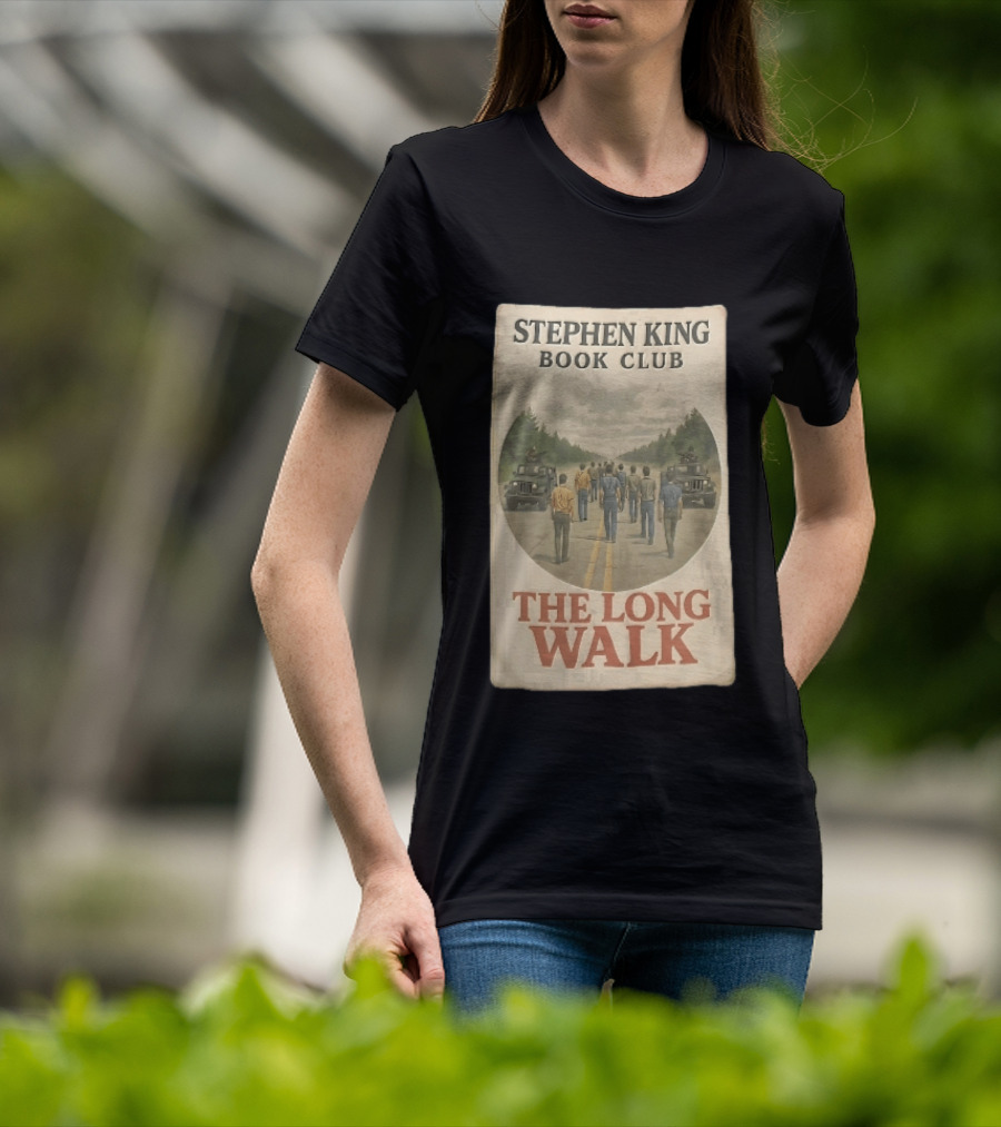 Stephen King Book Club The Long Walk Highway Military Jeeps T-Shirt
