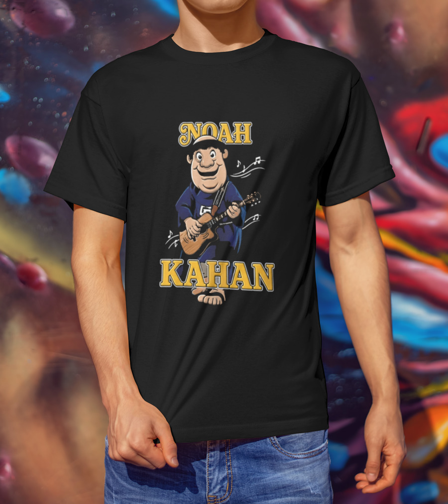 Noah Kahan Cartoon Character Playing Guitar Padres Petco Park 2026 T-Shirt