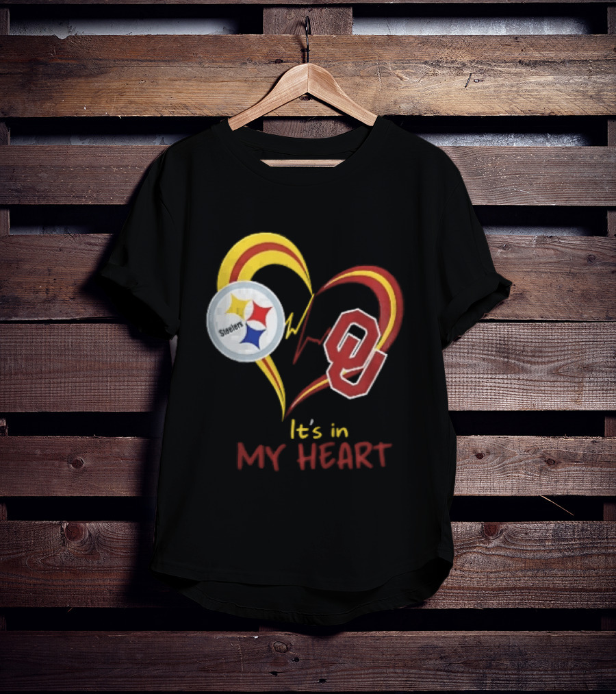 Pittsburgh Steelers Oklahoma Sooners It's In My Heart T-Shirt