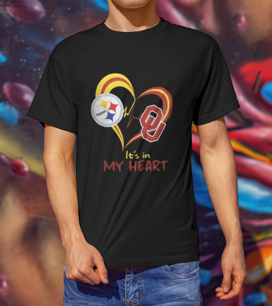 Pittsburgh Steelers Oklahoma Sooners It's In My Heart T-Shirt