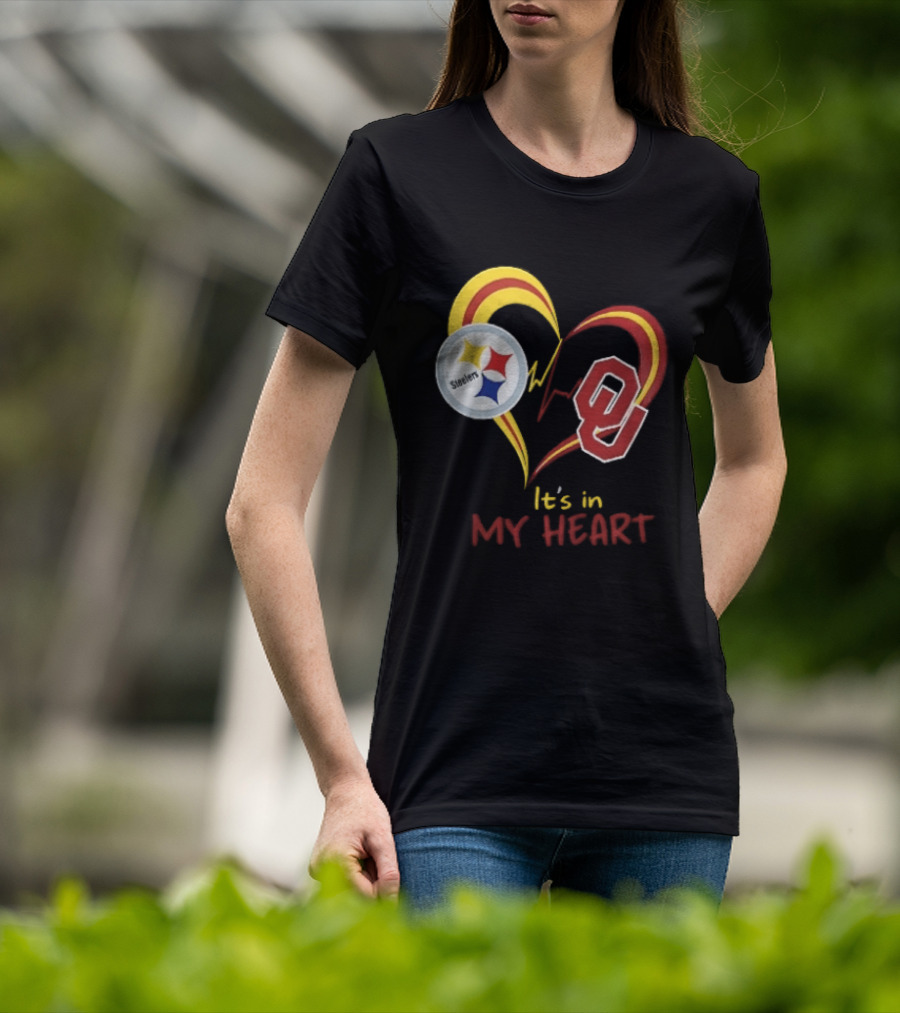 Pittsburgh Steelers Oklahoma Sooners It's In My Heart T-Shirt
