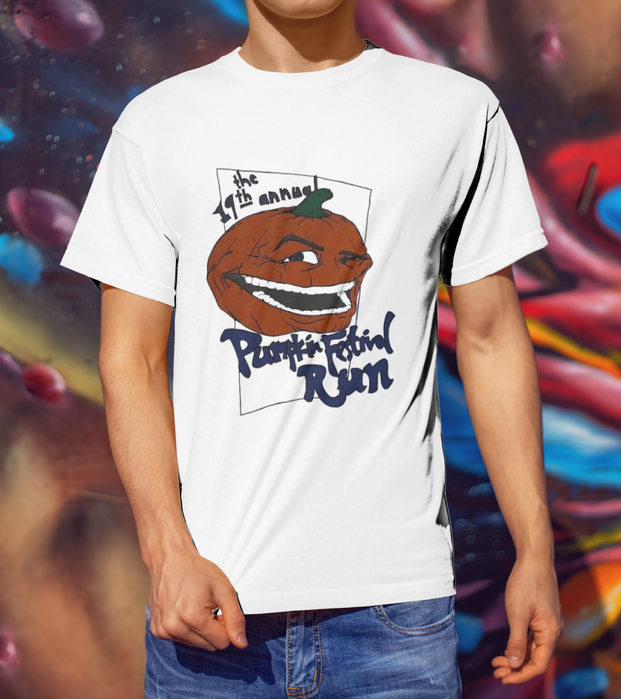 19th Annual The Pumpkin Festival Run Halloween Event Laughing Pumpkin T-Shirt