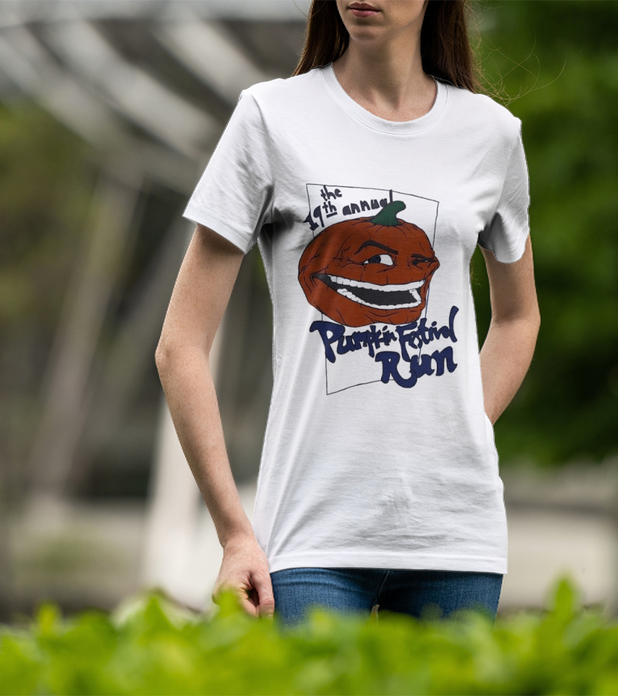 19th Annual The Pumpkin Festival Run Halloween Event Laughing Pumpkin T-Shirt