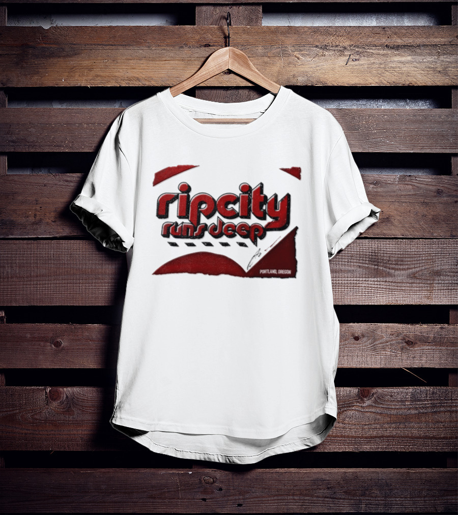 Rip City Runs Deep Portland Trail Blazers NBA Fan T-Shirt