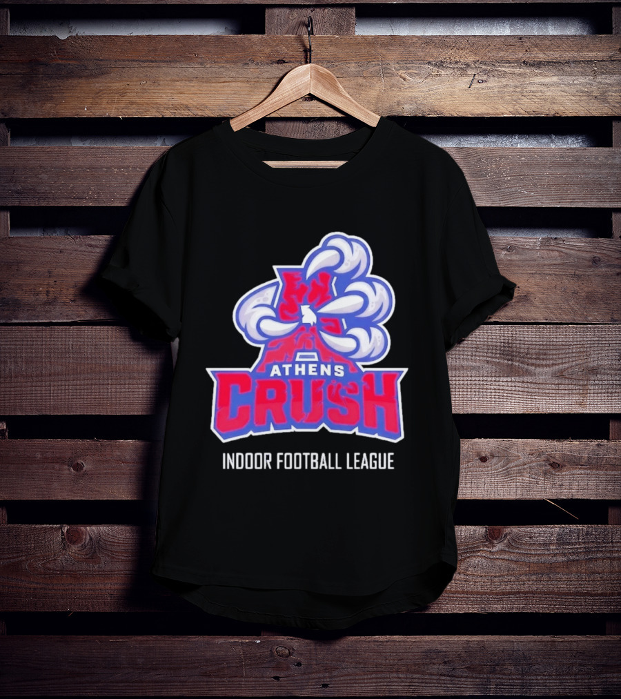 Athens Crush Indoor Football League Team Logo Cloudburst T-Shirt