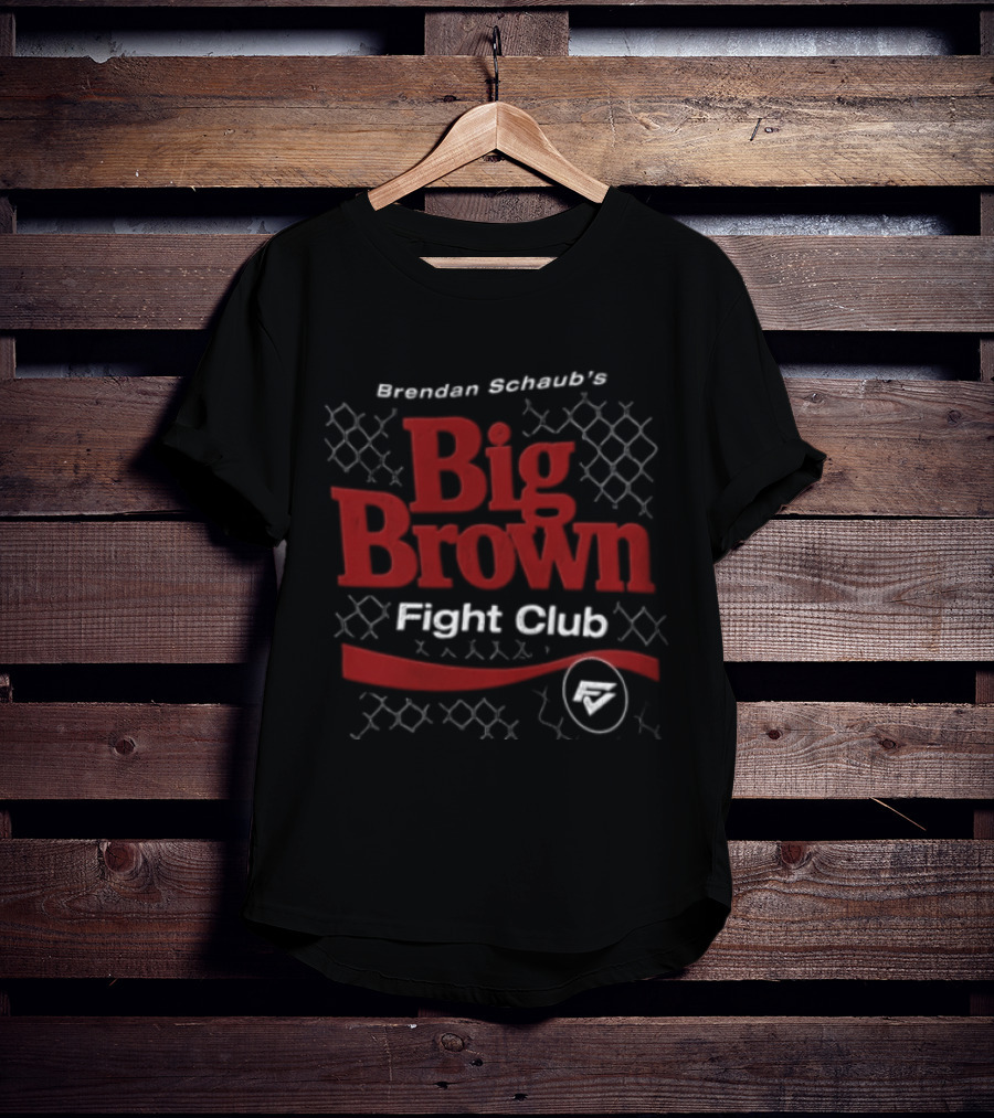 Brendan Schaub Big Brown Fight Club Chain Link Fence Red Wave T-Shirt