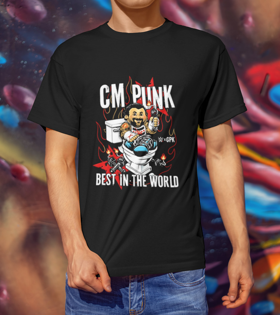 CM Punk Best In The World Garbage Pail Kids CPK T-Shirt