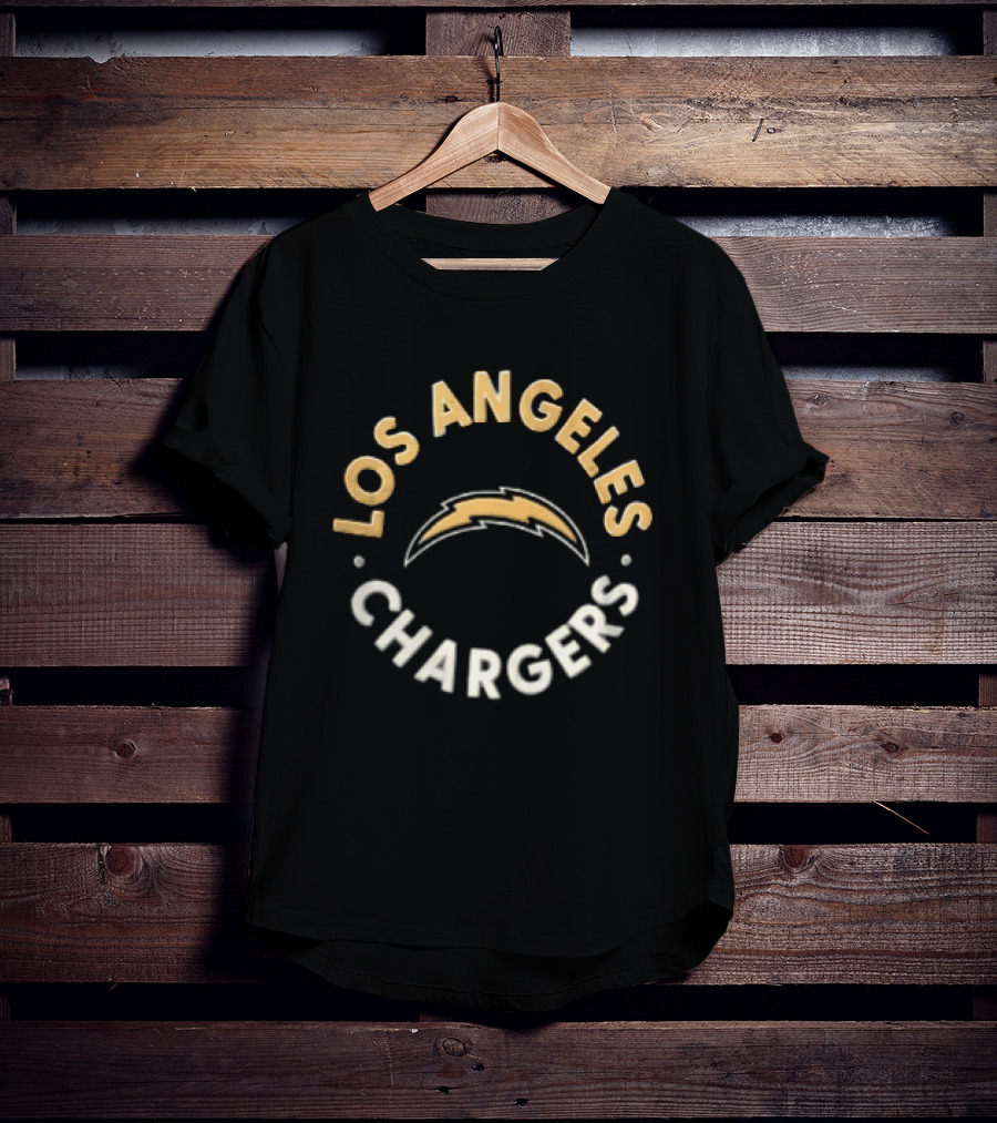 Los Angeles Chargers NFL Team Bolt Icon Circle T-Shirt