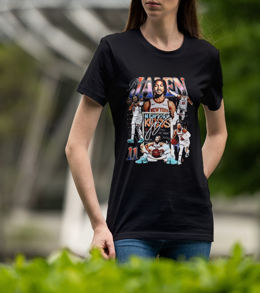 Jalen Brunson New York Knicks 11 NBA King Jersey Fan Art Collection T-Shirt