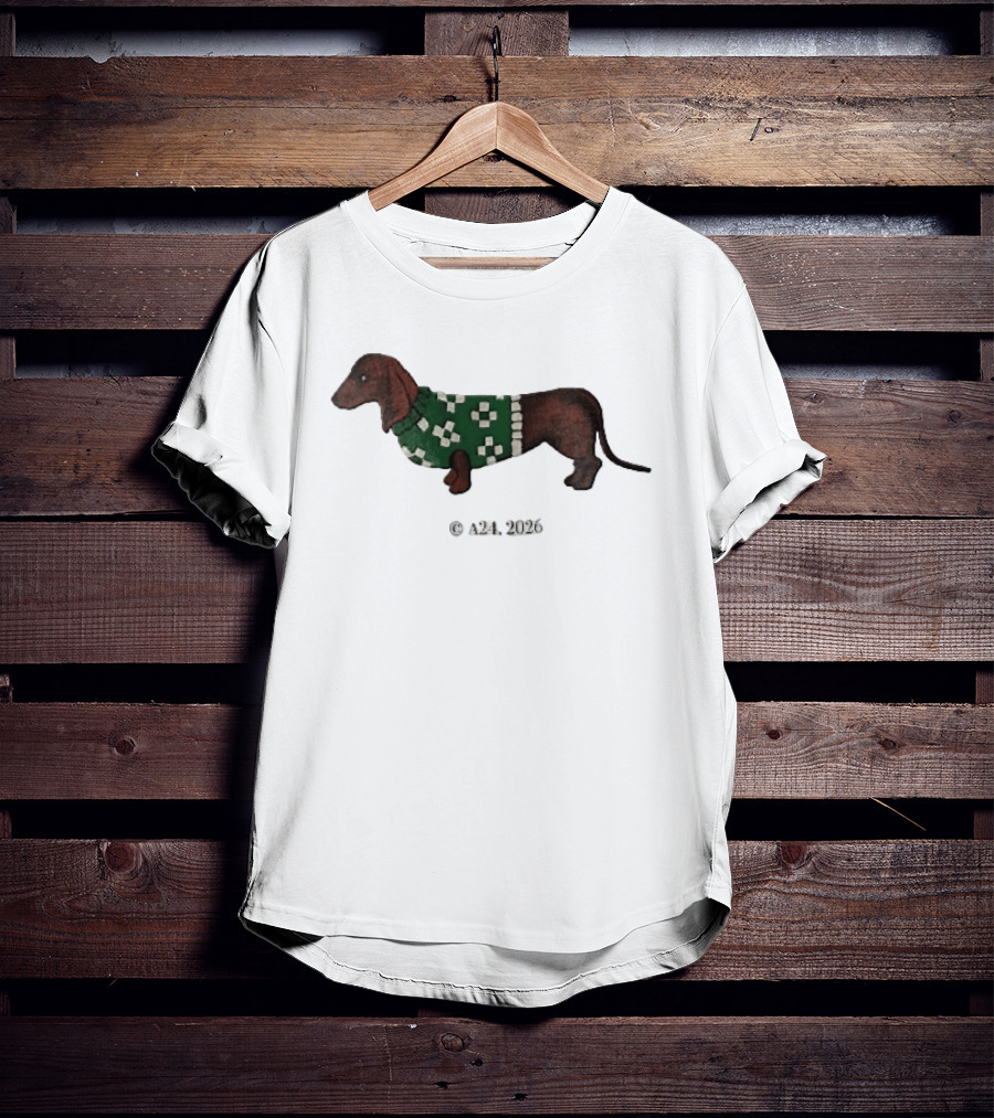 A24 2026 Dachshund Dog Green T-Shirt