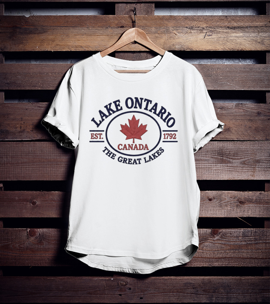 Lake Ontario Canada Maple Leaf Est 1792 The Great Lakes T-Shirt