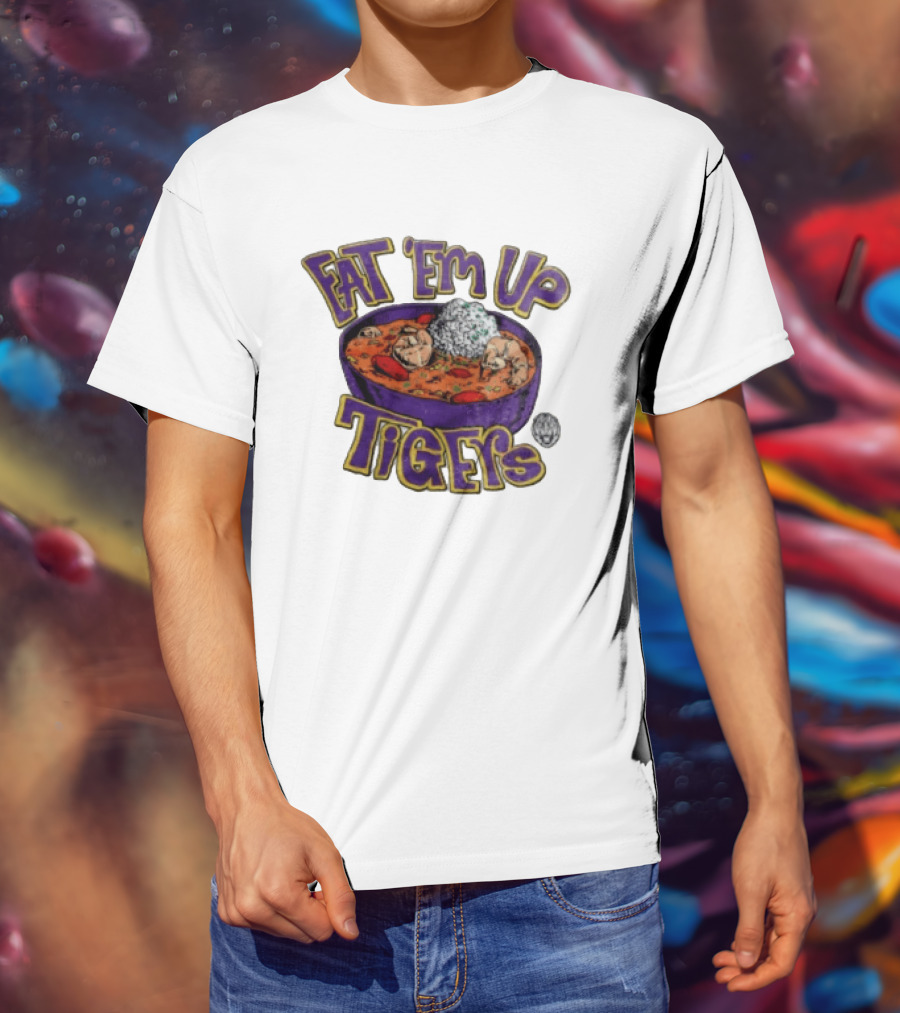 LSU Tigers Eat 'Em Up Jambalaya Purple Bowl Sports T-Shirt
