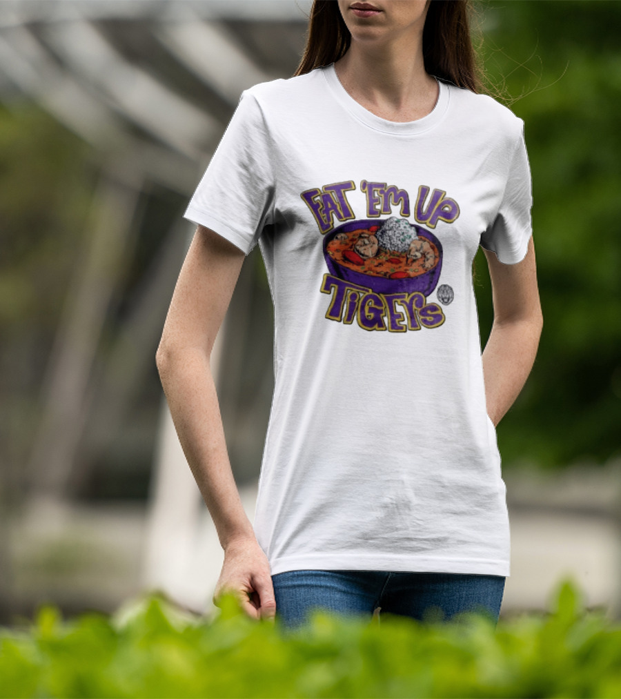 LSU Tigers Eat 'Em Up Jambalaya Purple Bowl Sports T-Shirt