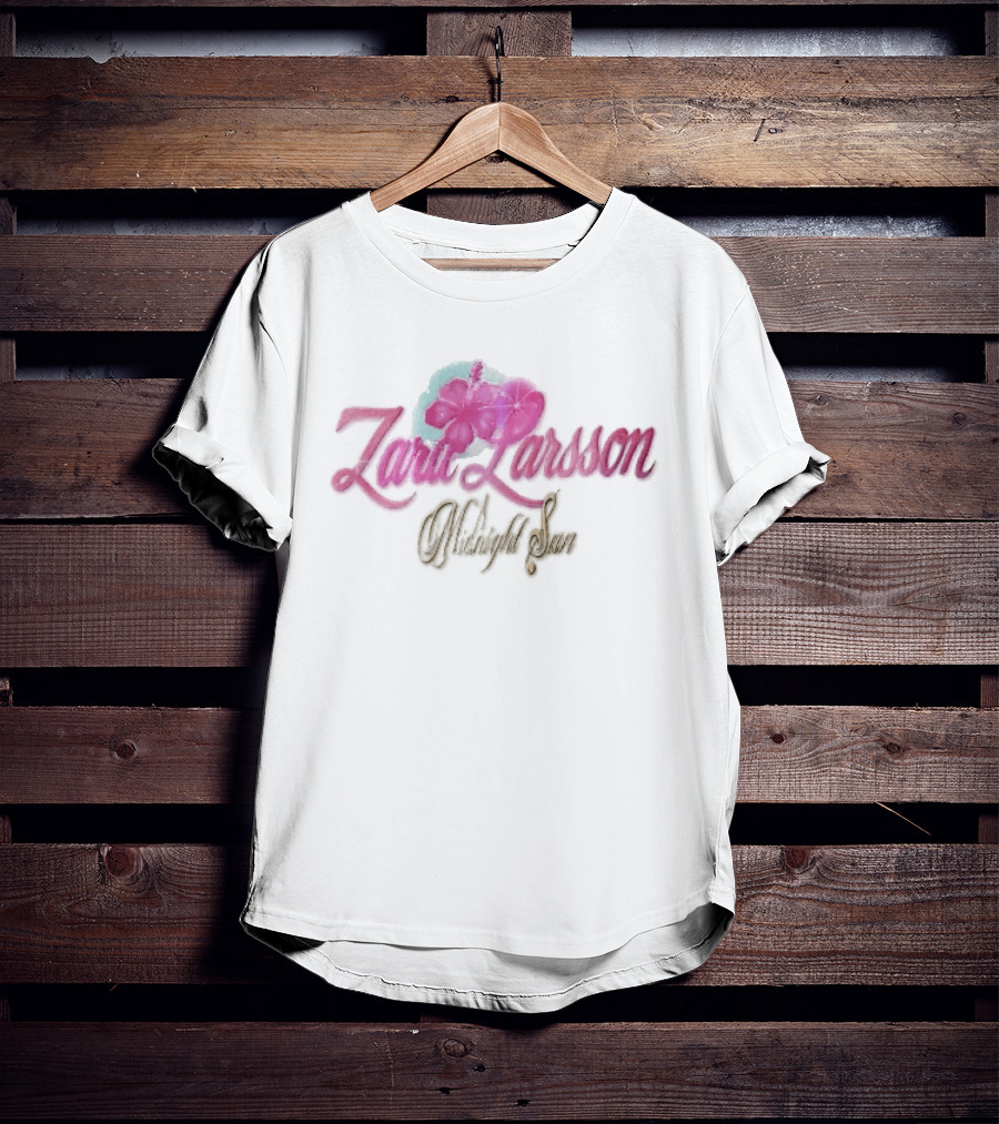 Zara Larsson Midnight Sun Pink Hibiscus Sparkles Y2K T-Shirt