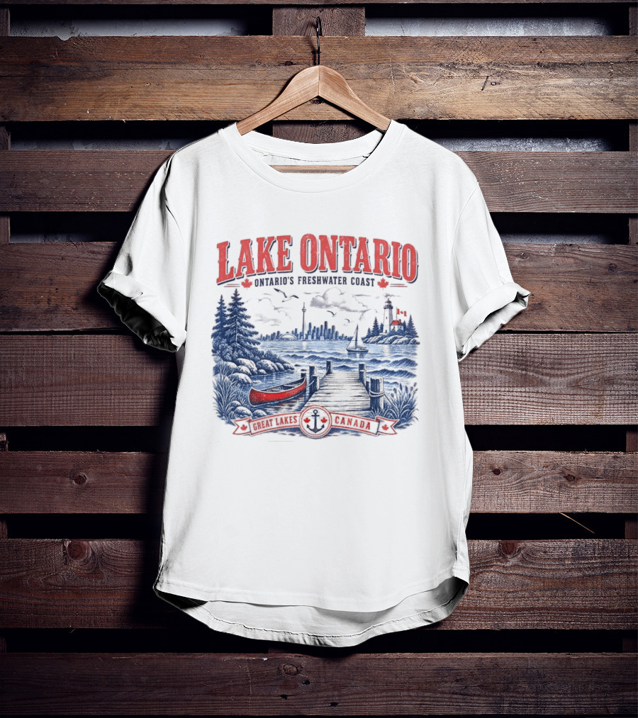 Lake Ontario Ontario's Freshwater Coast Great Lakes Canada Souvenir T-Shirt