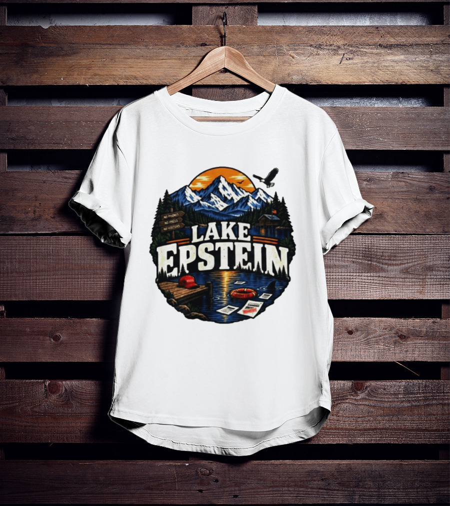 Lake Epstein No Phones No Photos No Visitors Mountain Scene T-Shirt