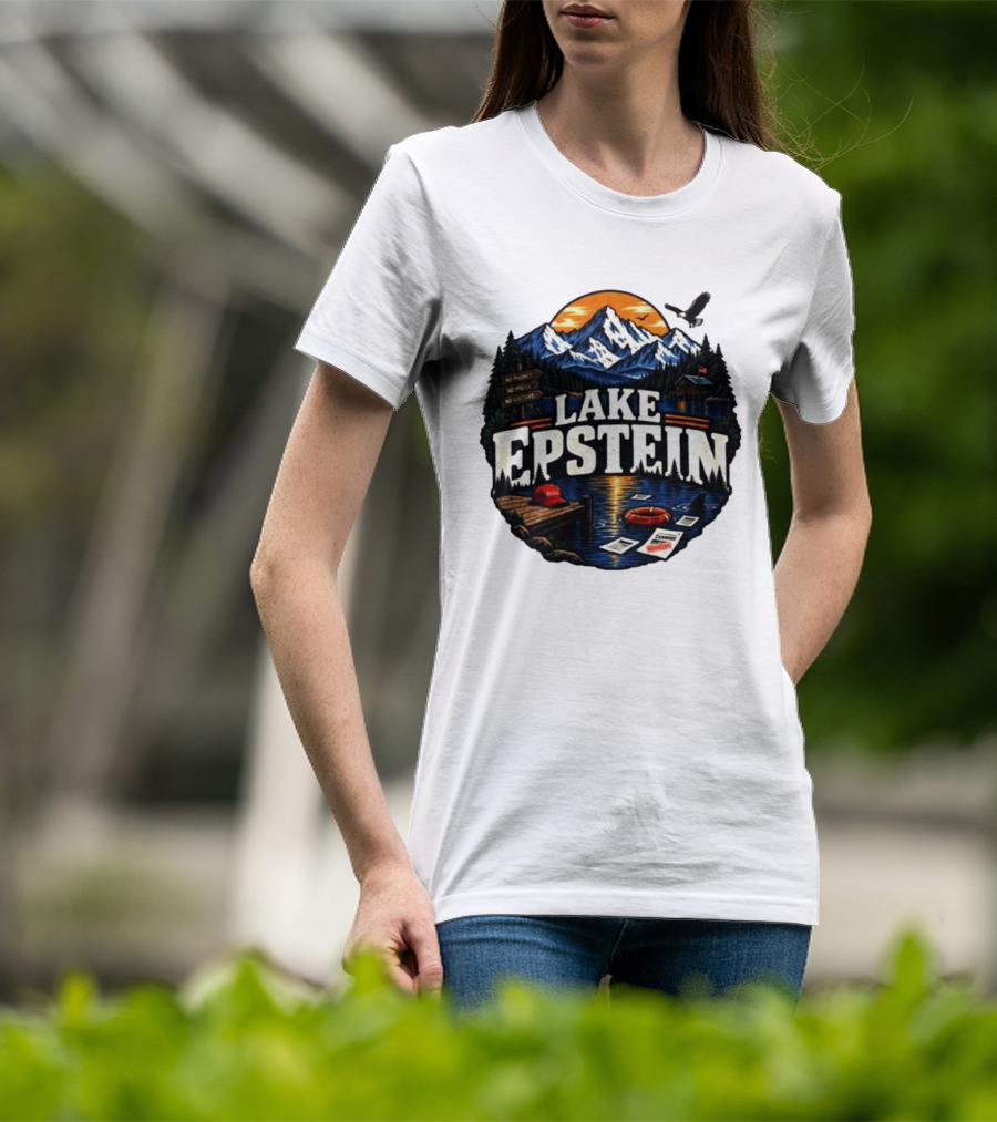 Lake Epstein No Phones No Photos No Visitors Mountain Scene T-Shirt