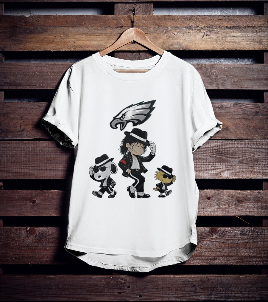 Philadelphia Eagles Snoopy Charlie Brown Woodstock Pop Rock Dancing T-Shirt