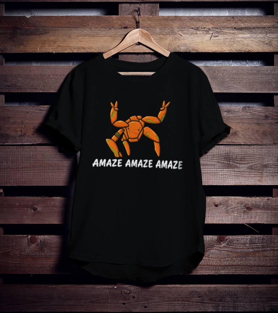 Amaze Orange Crab Celebratory Alien Rocky T-Shirt