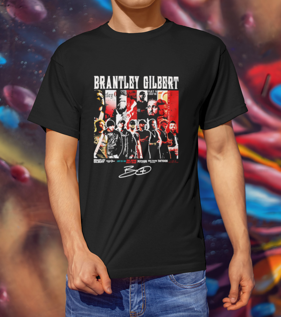 Brantley Gilbert Live Tour Band Sins Of The Father The Devil Don't Sleep Signature T-Shirt